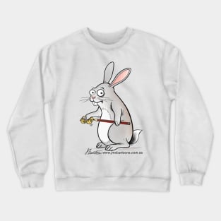 Rabbit Sharpening Pencil Crewneck Sweatshirt